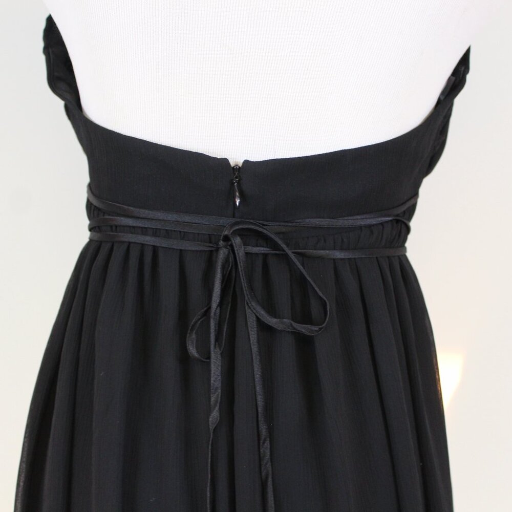 ABS Essentials by Allen Schwartz Beaded Halter Maxi‎ Dress Black Size 8 - Picture 8 of 14